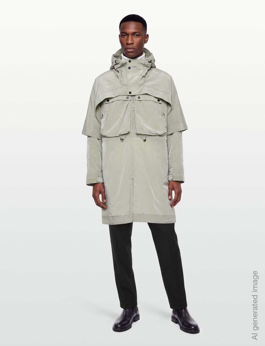 Lyle & Scott - Pullover Smock Jacket - anoraks - smoke olive - 0