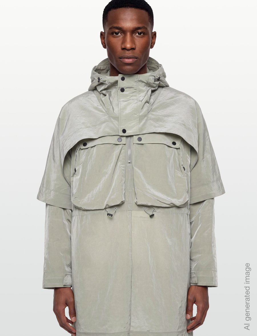 Lyle & Scott - Pullover Smock Jacket - anoraks - smoke olive - 3