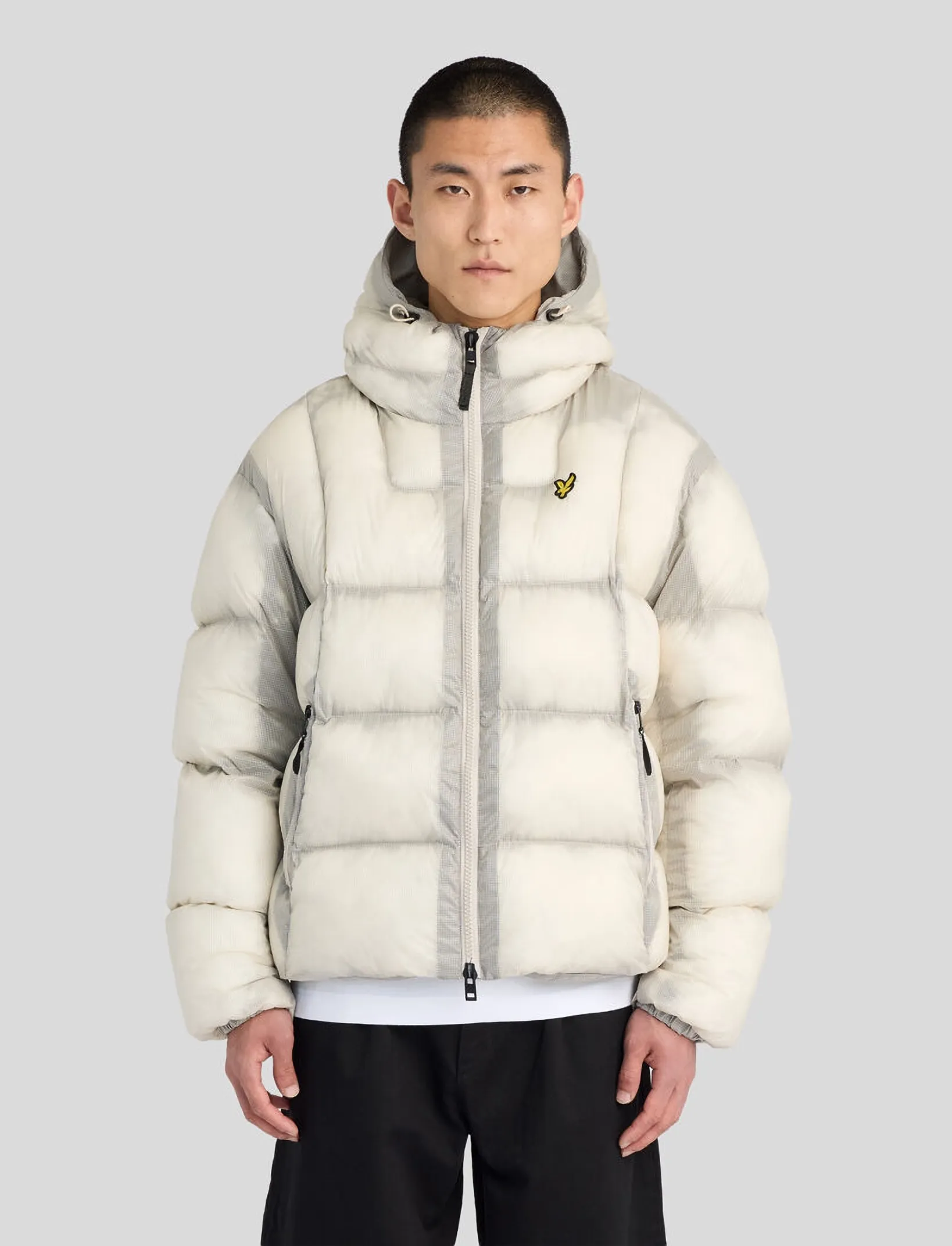 Lyle & Scott Translucent Puffer Jacket - Tøj - PUTTY / grey