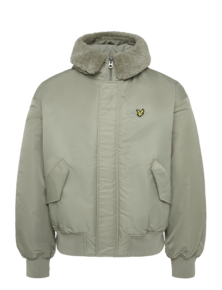 Lyle & Scott - Hooded Flight Jacket - herbstjacken - khaki smoke - 1