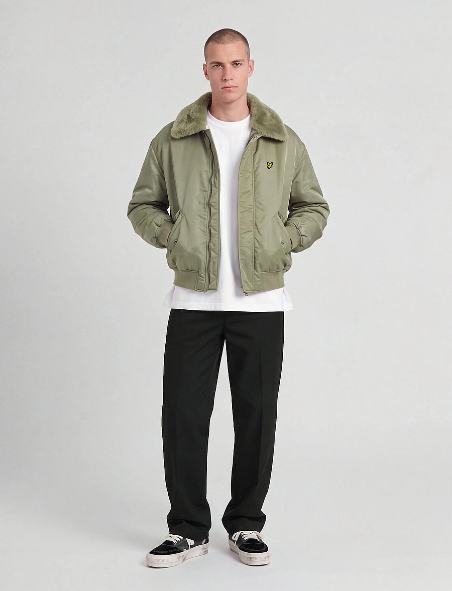 Lyle & Scott - Hooded Flight Jacket - herbstjacken - khaki smoke - 5