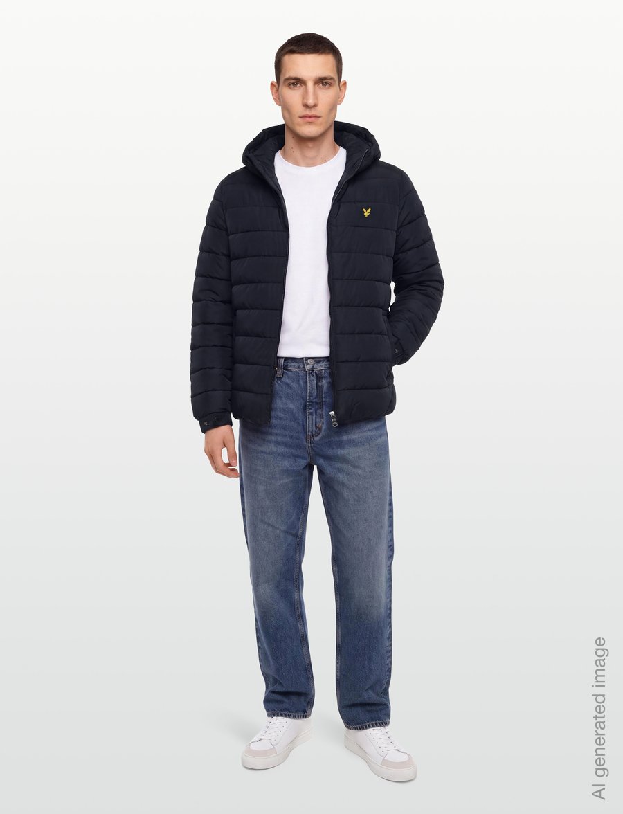 Lyle & Scott - Hooded Quilted Jacket - frühlingsjacken - dark navy - 0