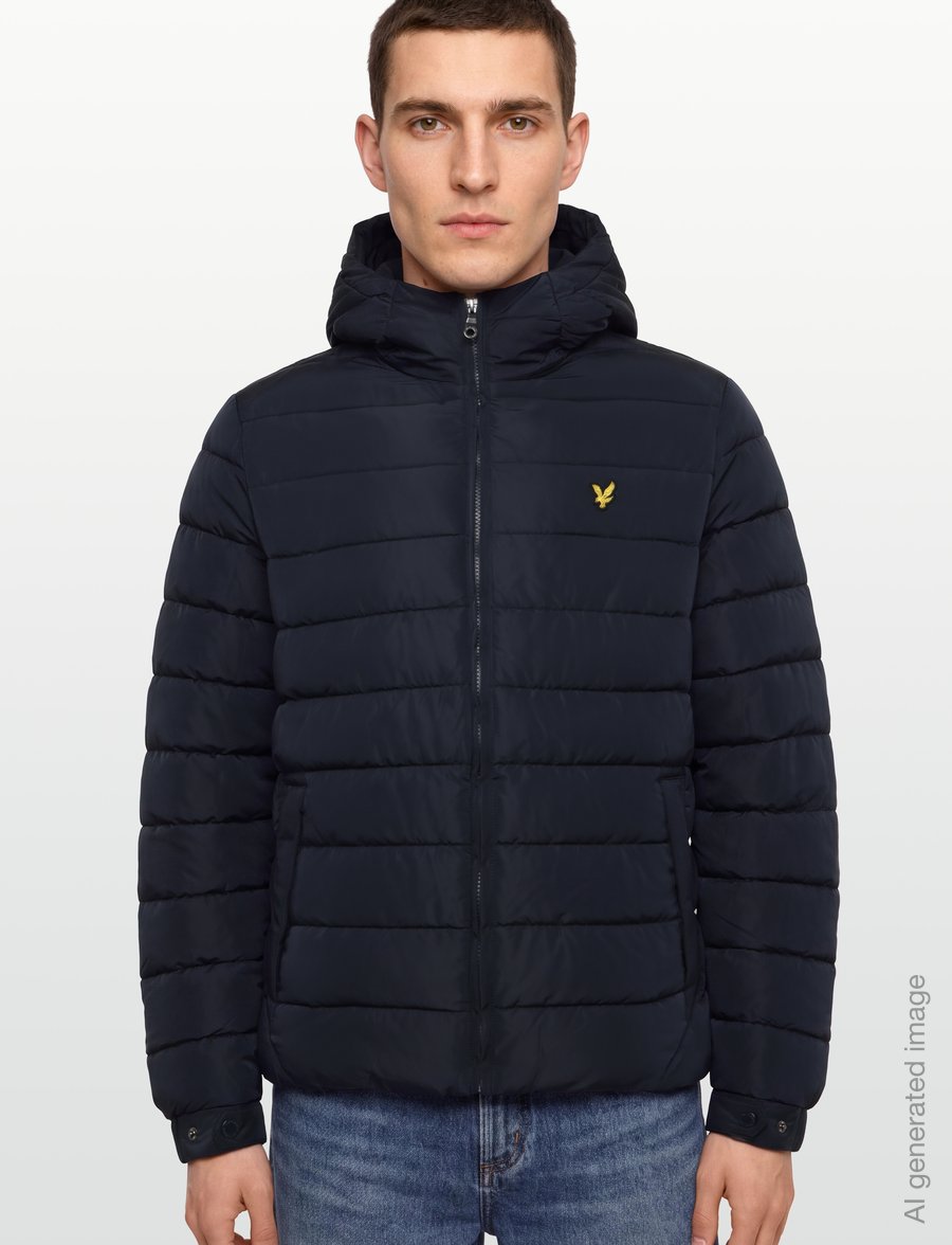 Lyle & Scott - Hooded Quilted Jacket - frühlingsjacken - dark navy - 3