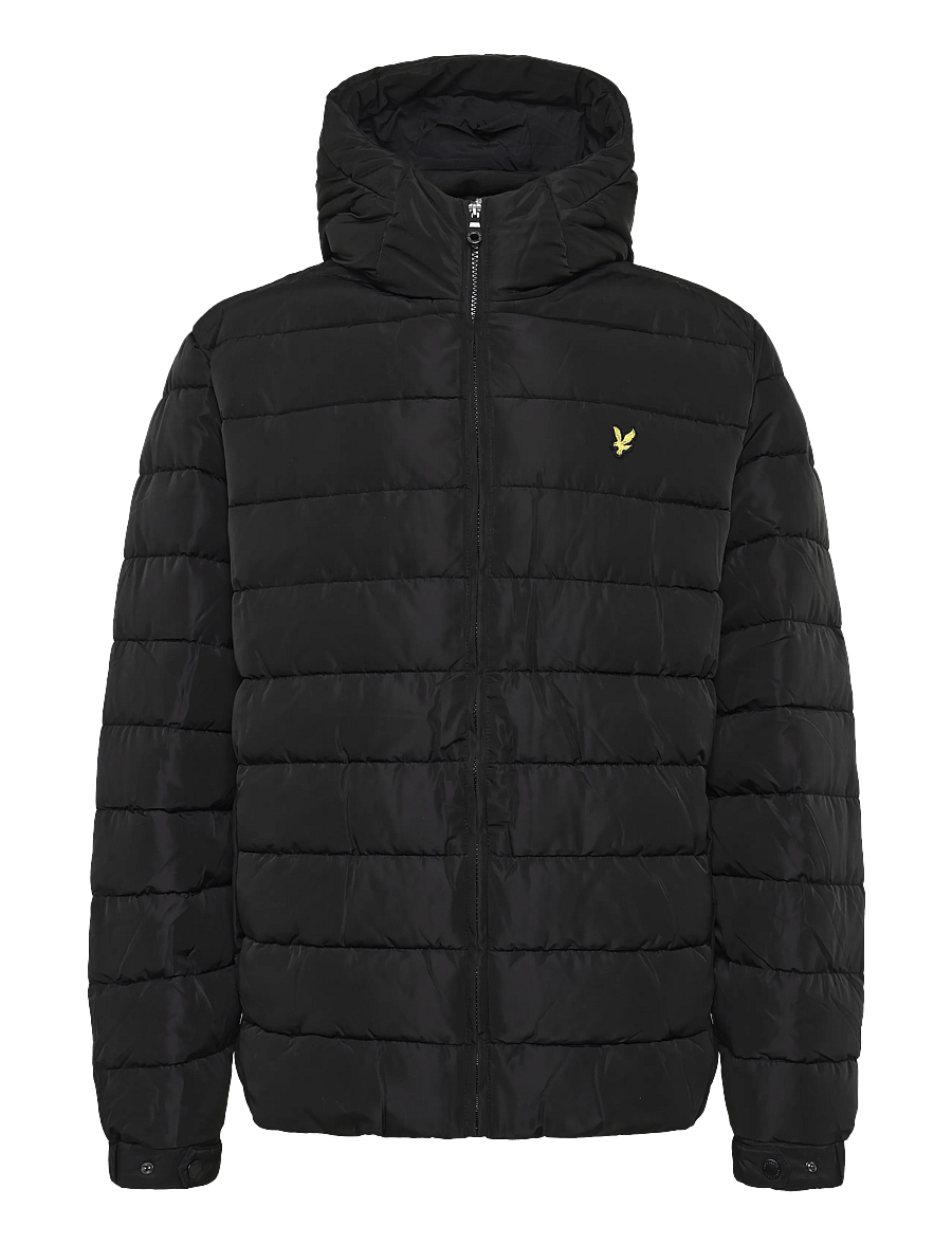 Lyle & Scott - Hooded Quilted Jacket - kevadjoped - jet black - 0