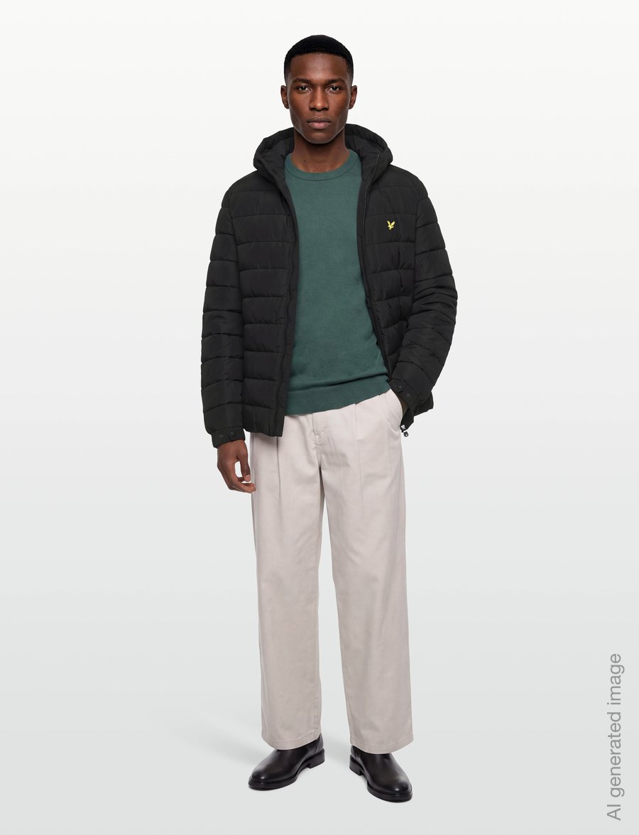 Lyle & Scott - Hooded Quilted Jacket - frühlingsjacken - jet black - 0