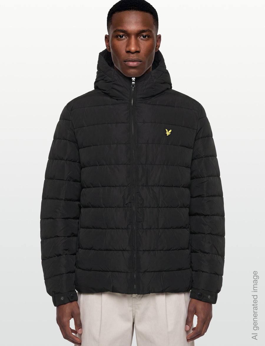 Lyle & Scott - Hooded Quilted Jacket - frühlingsjacken - jet black - 3