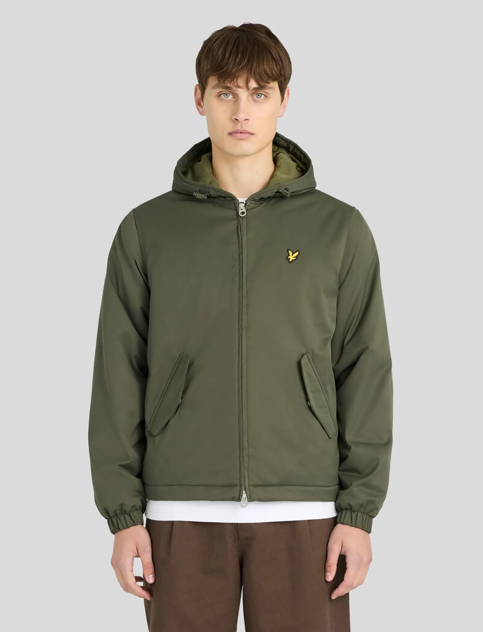 Lyle & Scott Padded Hooded Zip Through Jacket - Jacken - DEEP DEPTHS / khaki/green