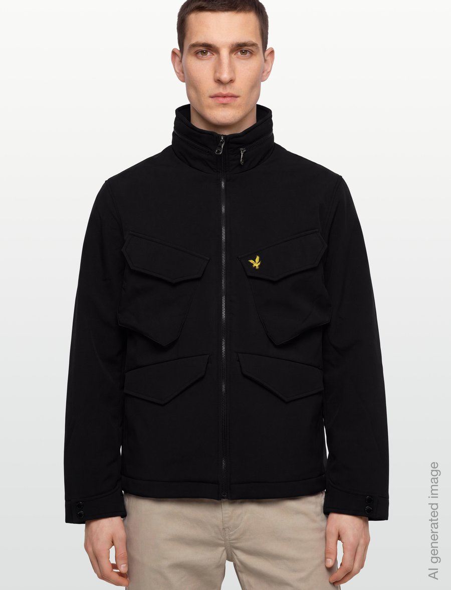 Lyle & Scott - Softshell Field Jacket - herbstjacken - jet black - 3