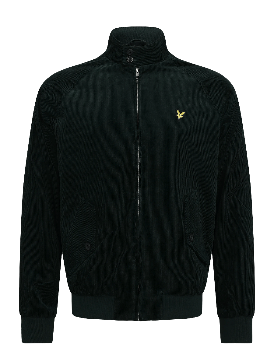 Lyle & Scott - Corduroy Harrington Jacket - frühlingsjacken - darkest green - 0