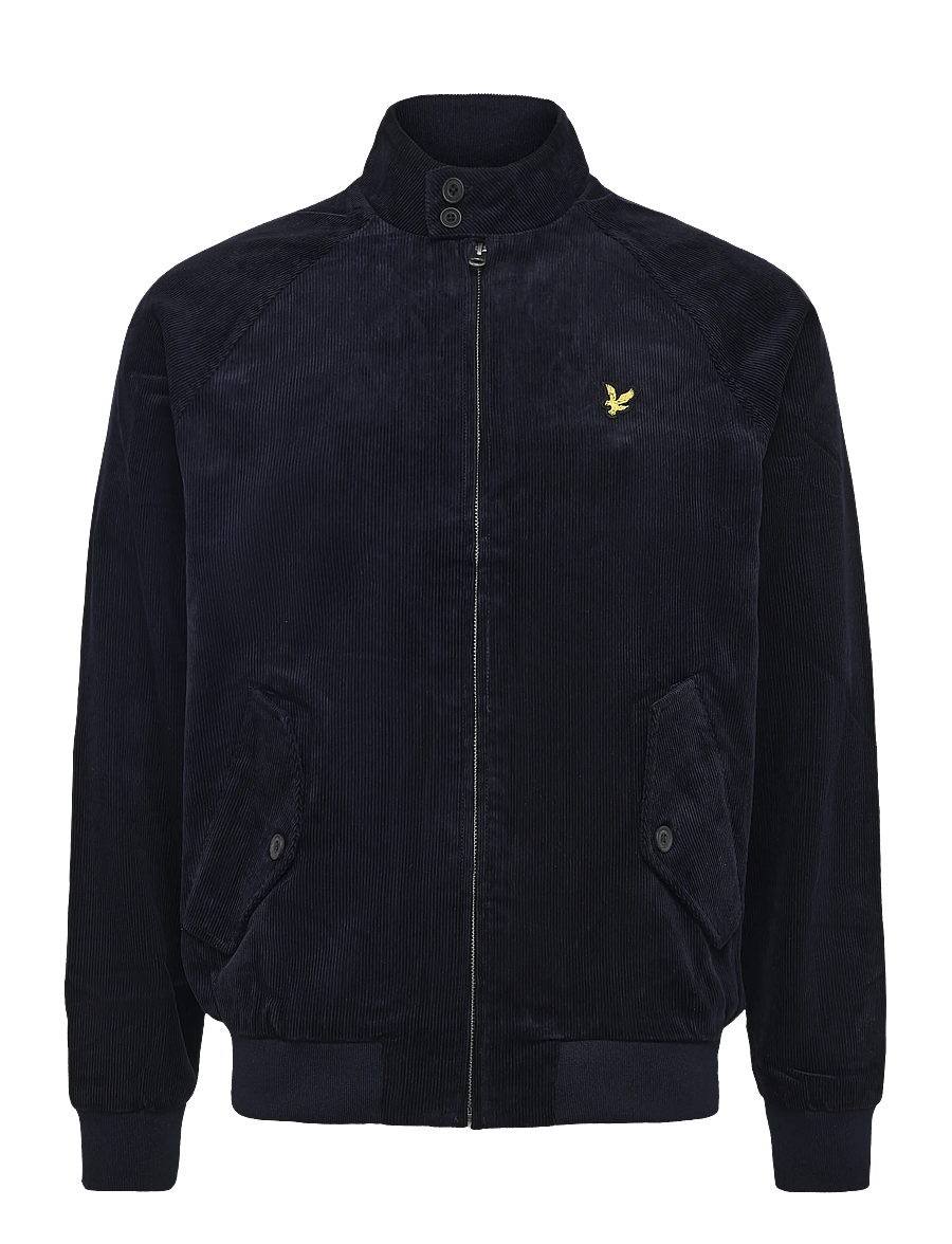 Lyle & Scott - Corduroy Harrington Jacket - forårsjakker - dark navy - 0