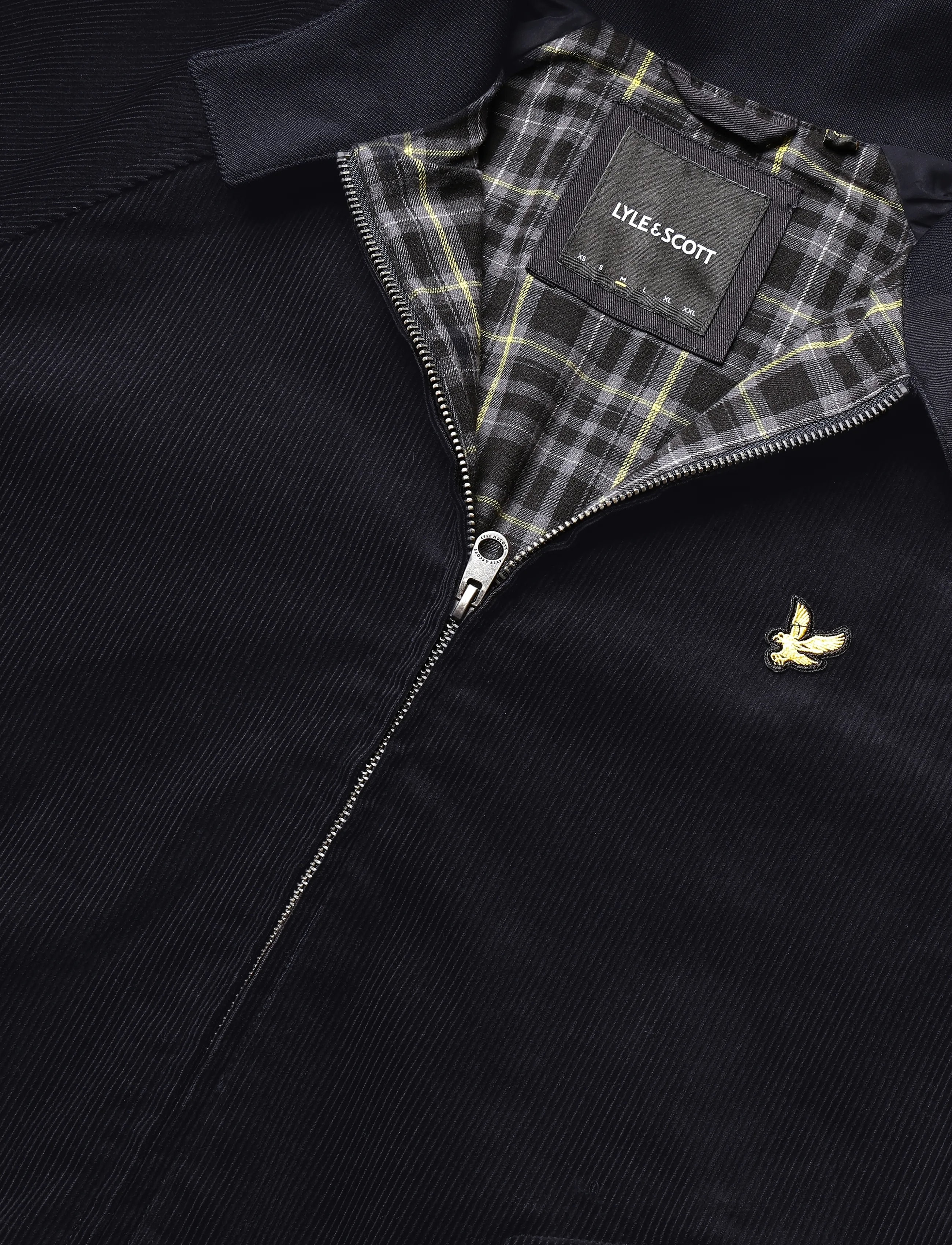Lyle & Scott - Corduroy Harrington Jacket - forårsjakker - dark navy - 2