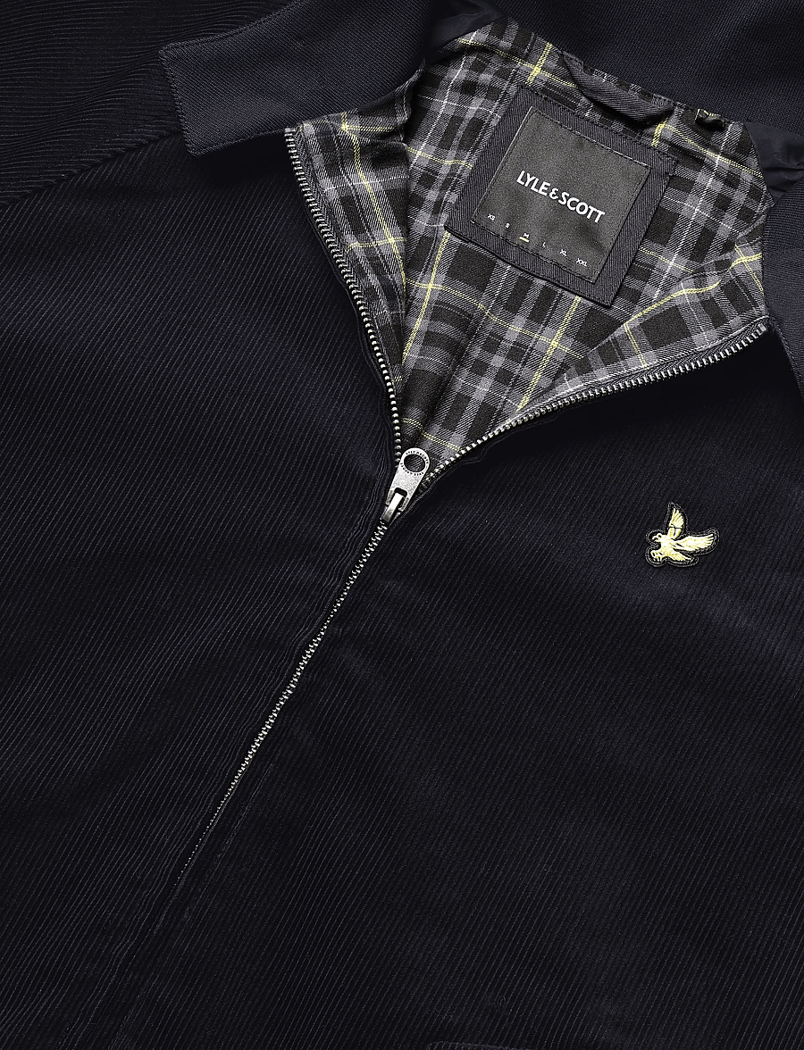 Lyle & Scott - Corduroy Harrington Jacket - forårsjakker - dark navy - 2