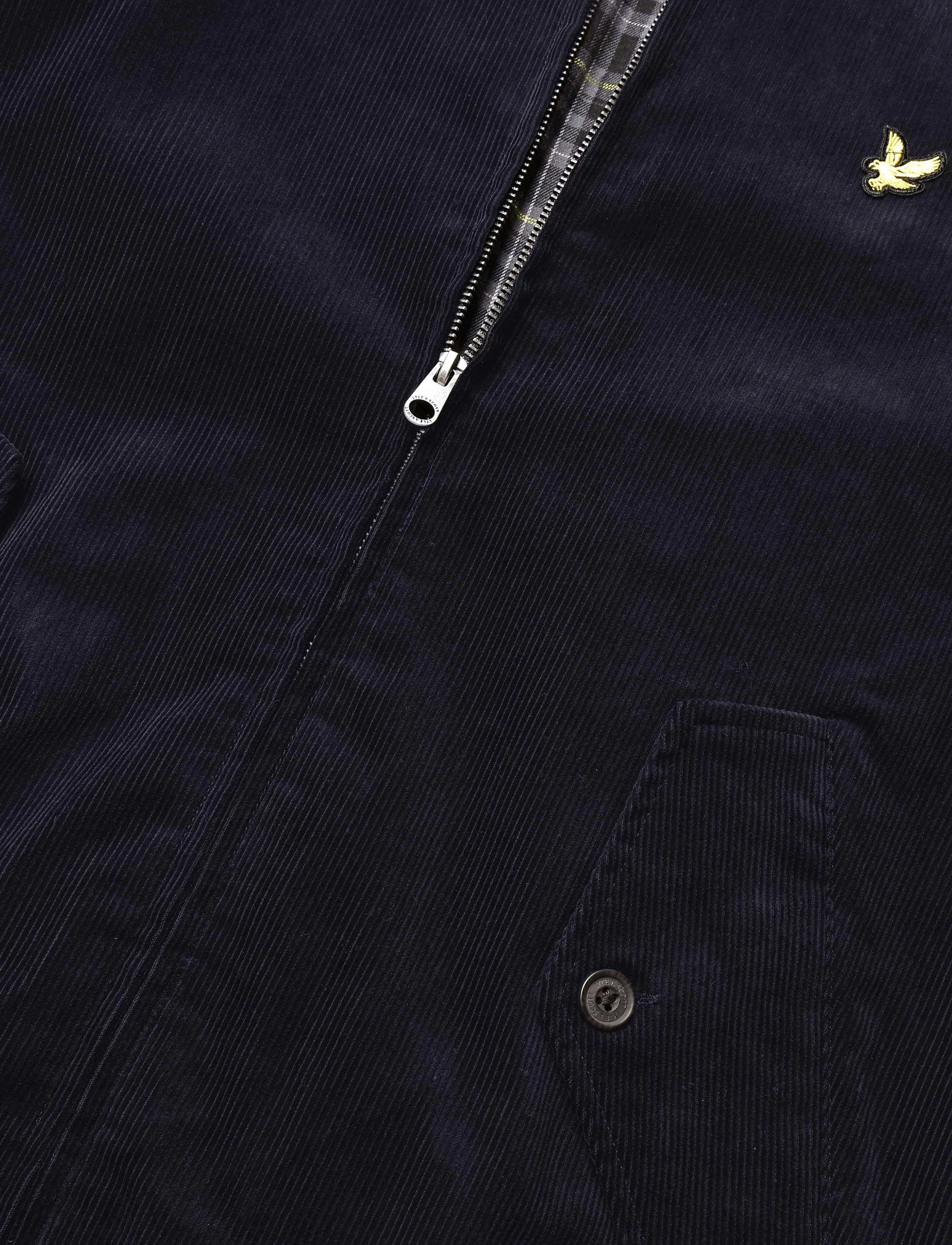 Lyle & Scott - Corduroy Harrington Jacket - forårsjakker - dark navy - 3