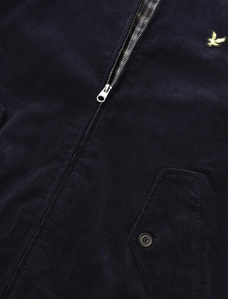 Lyle & Scott - Corduroy Harrington Jacket - forårsjakker - dark navy - 3