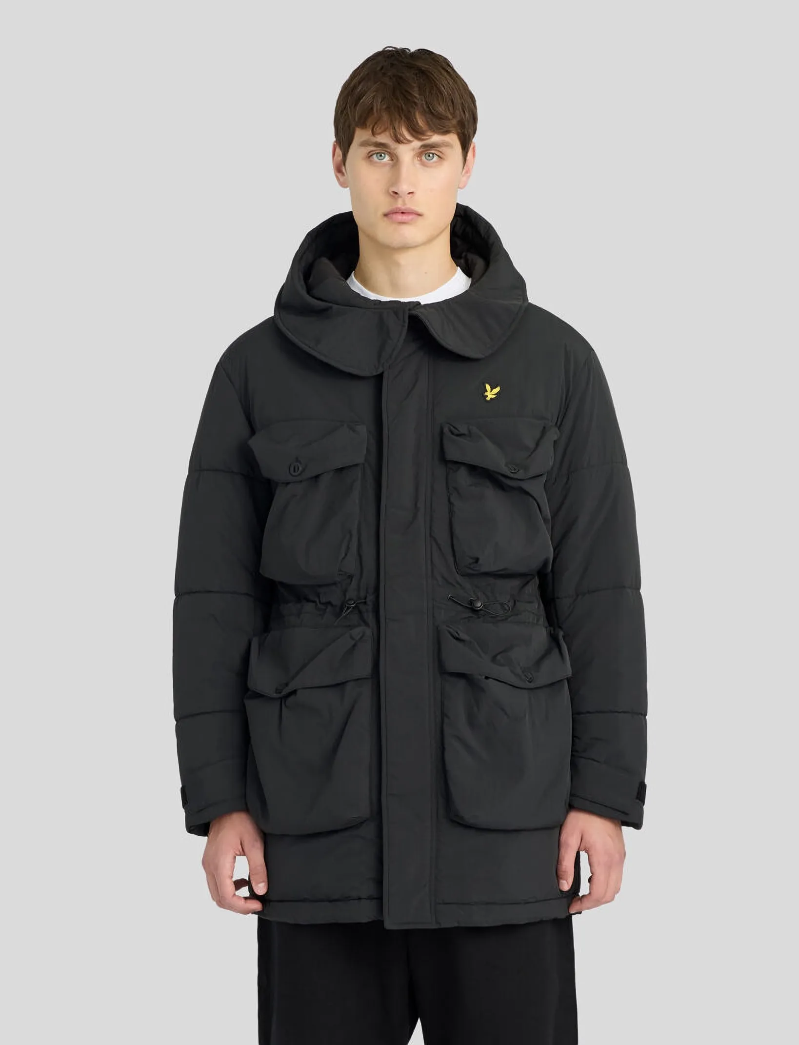 Lyle & Scott Wadded Field Parka - Parkas - JET BLACK / black