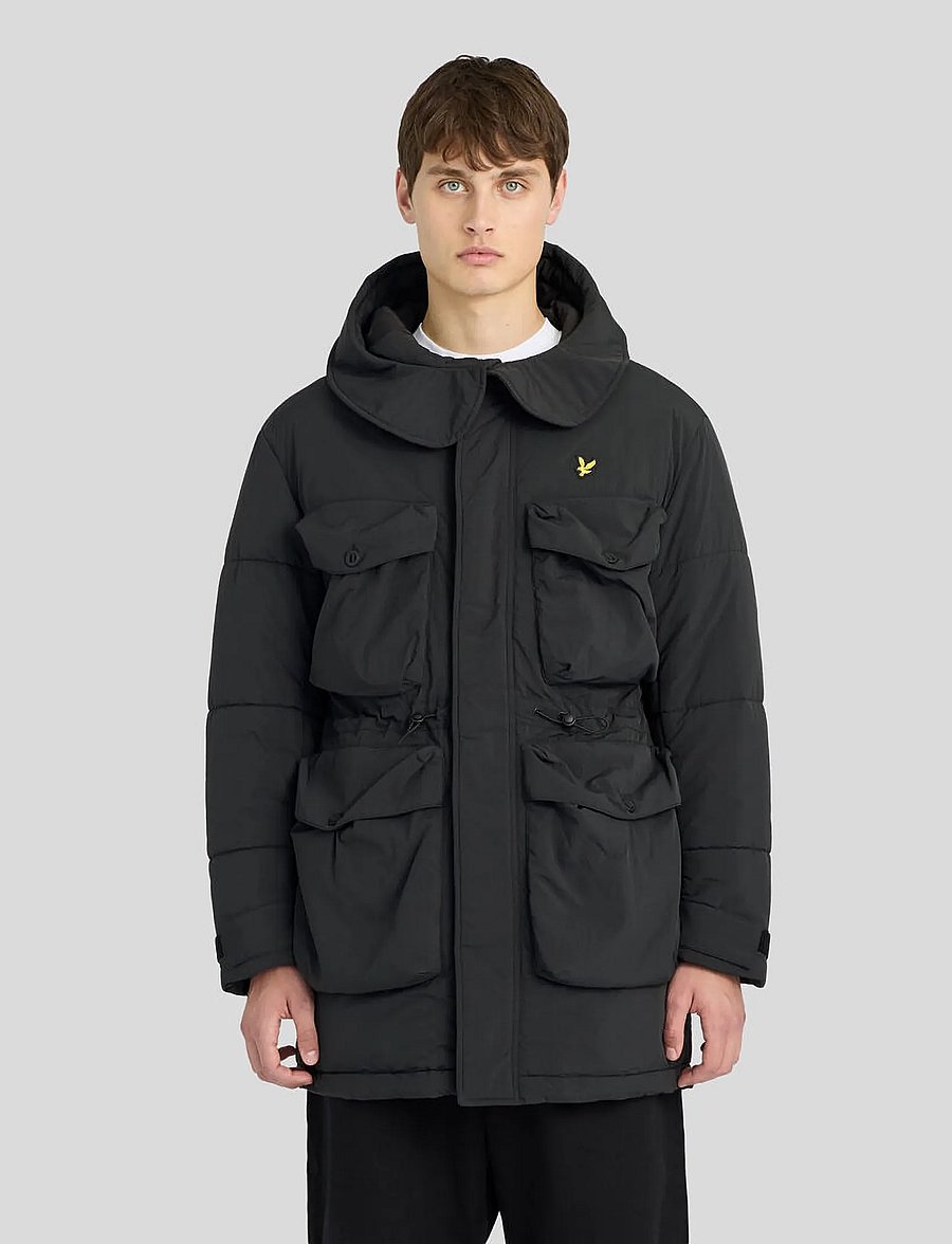 Lyle & Scott - Wadded Field Parka - parkas - jet black - 0