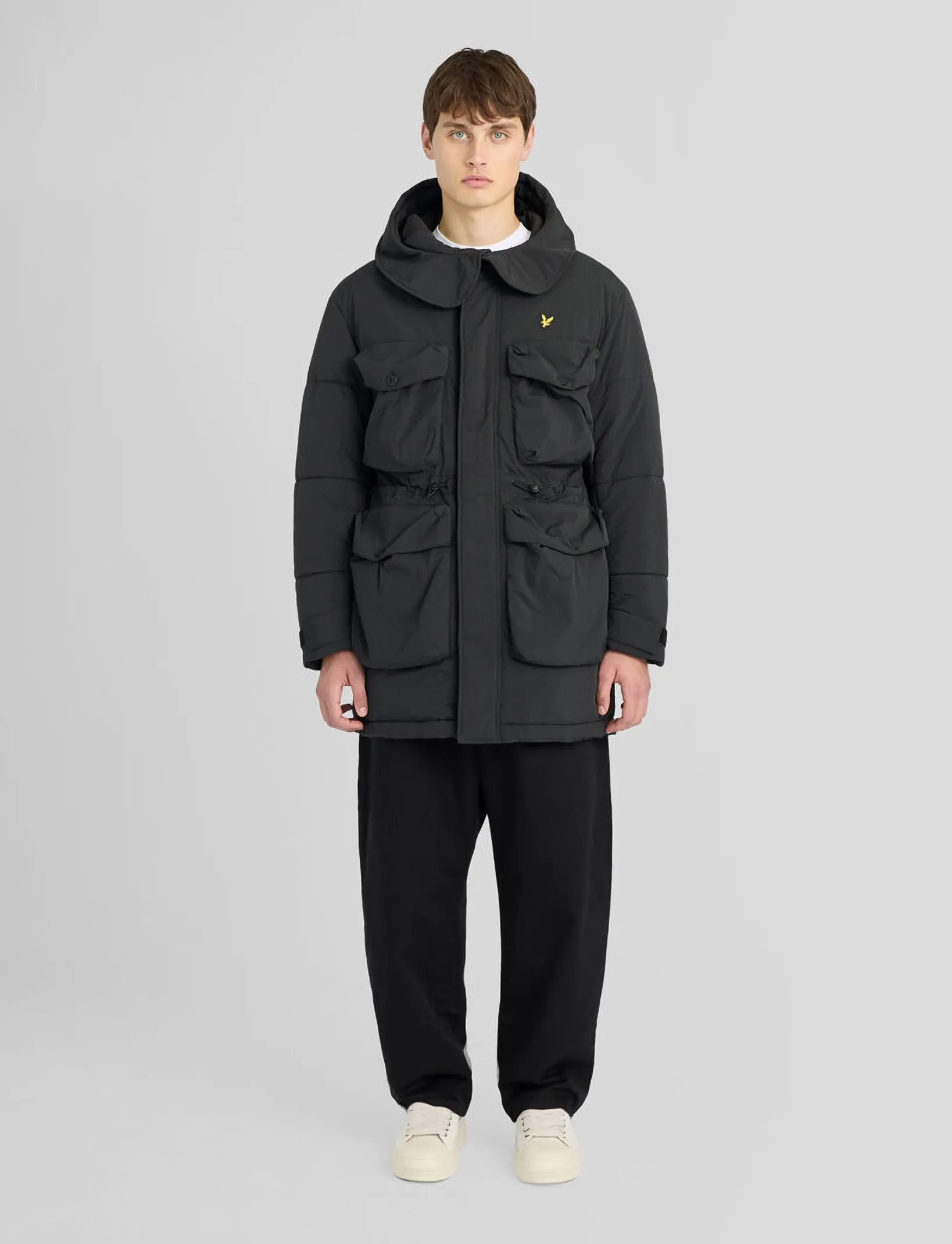 Lyle & Scott - Wadded Field Parka - parkas - jet black - 4