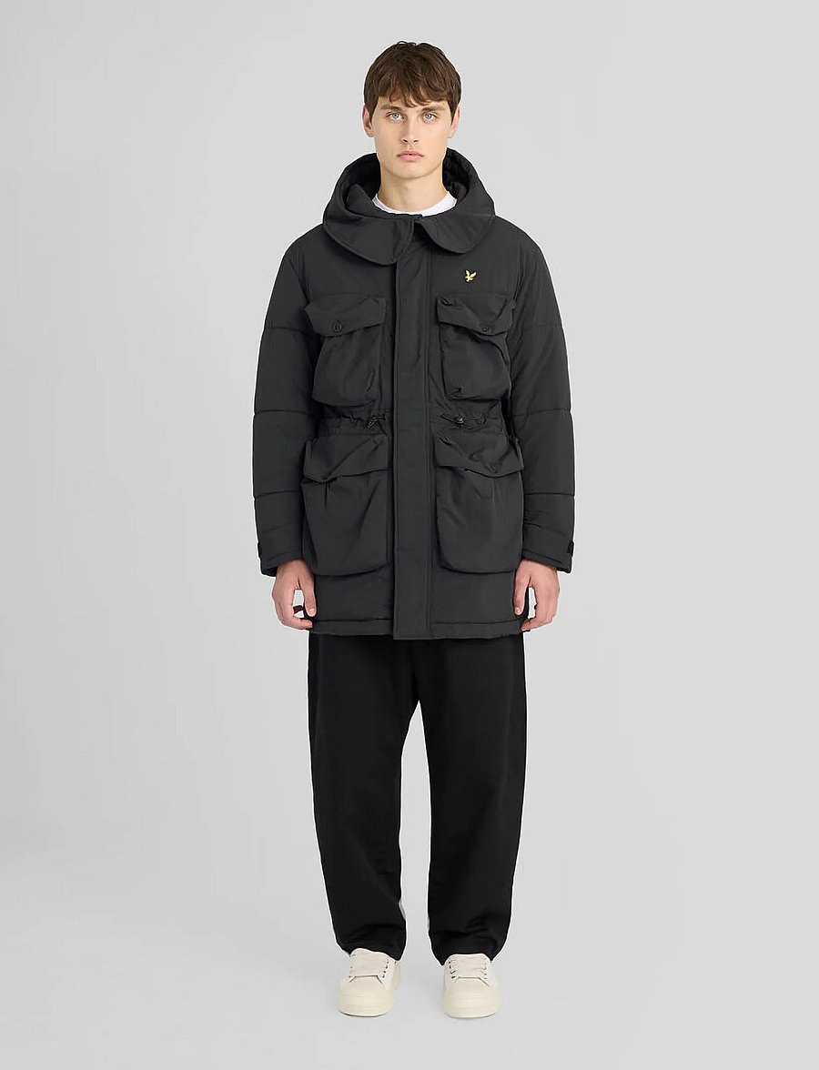 Lyle & Scott - Wadded Field Parka - parkas - jet black - 4