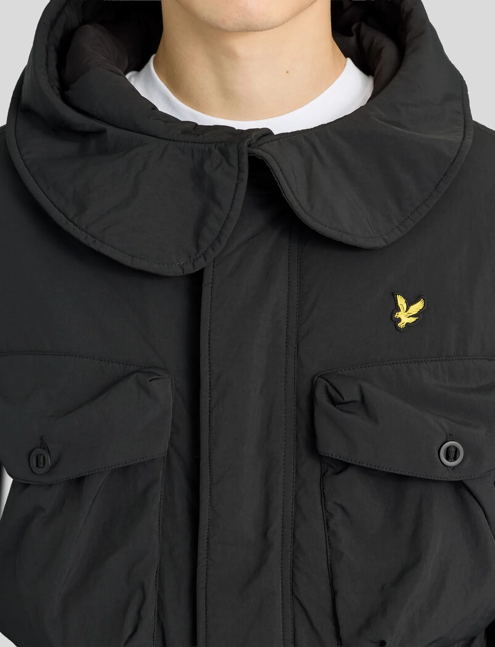 Lyle & Scott - Wadded Field Parka - parkas - jet black - 5