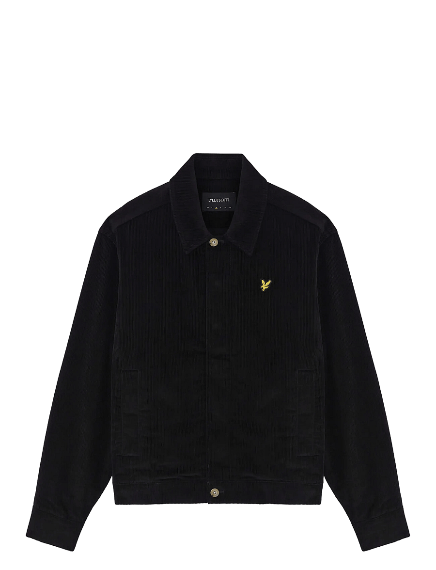 Lyle & Scott - Cord Collared Jacket - herbstjacken - jet black - 1