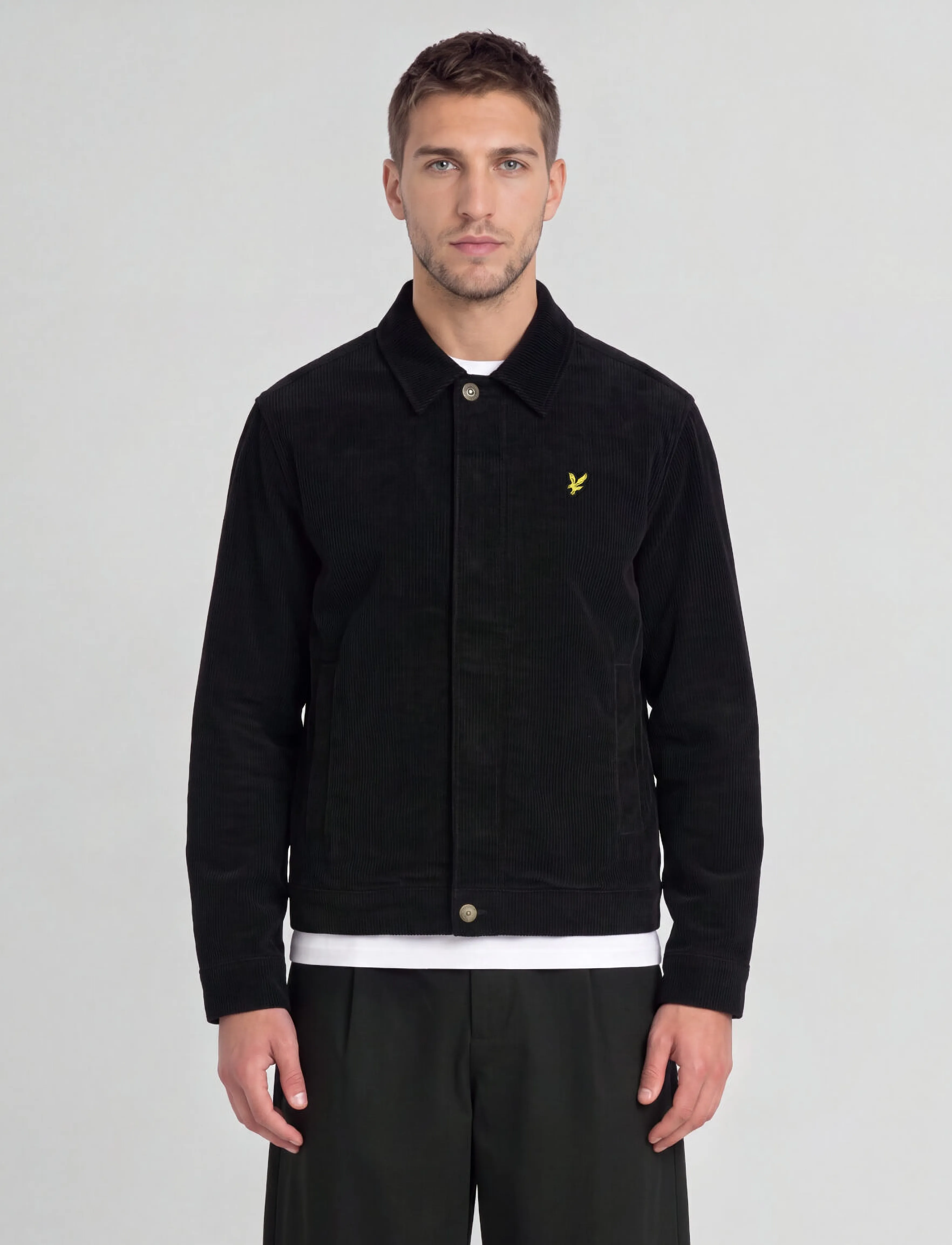 Lyle & Scott Cord Collared Jacket - Kleidung - JET BLACK / black