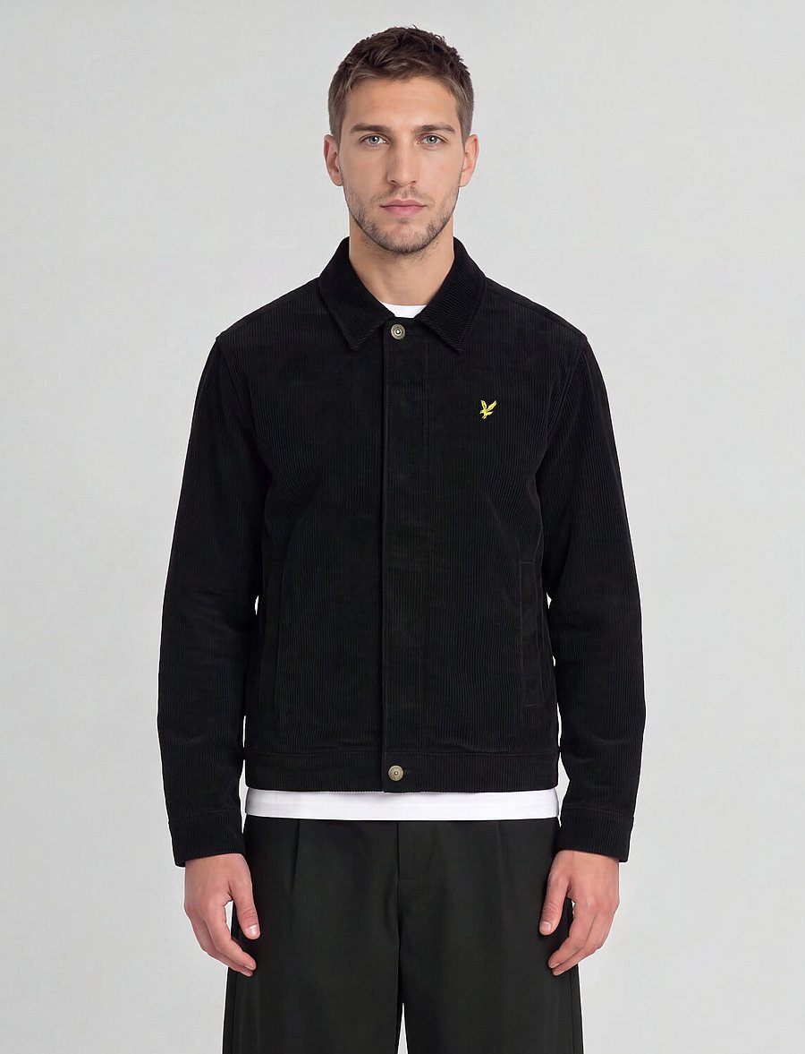 Lyle & Scott - Cord Collared Jacket - herbstjacken - jet black - 0