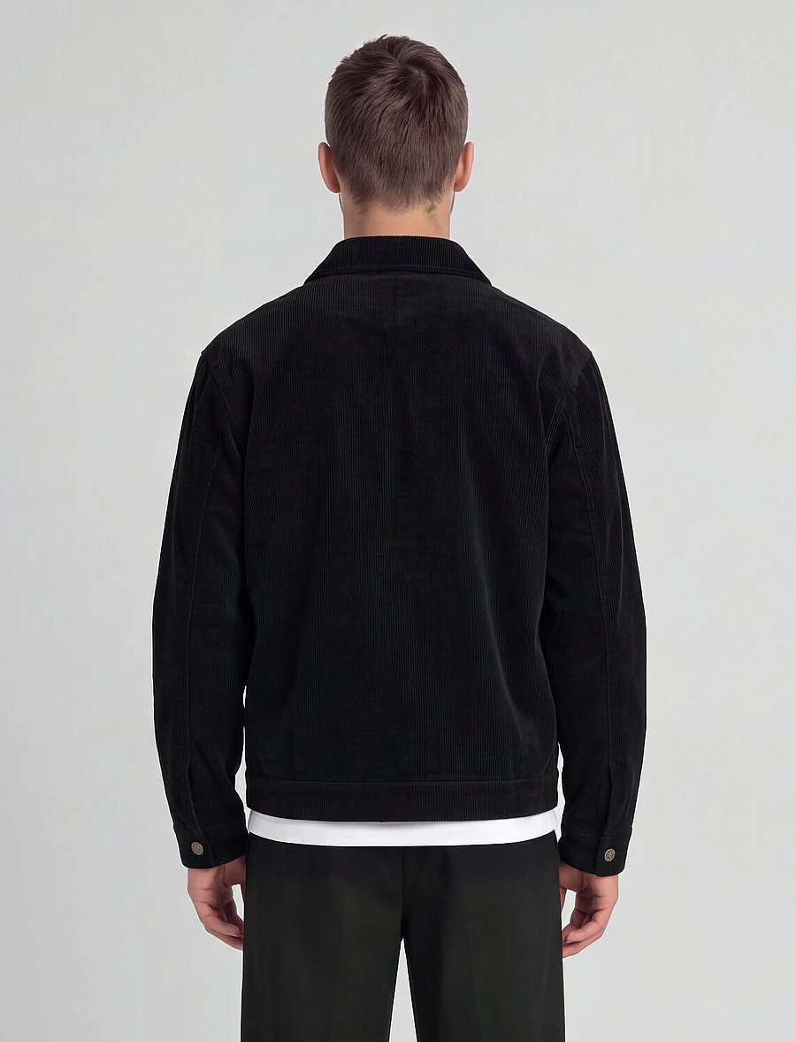 Lyle & Scott - Cord Collared Jacket - herbstjacken - jet black - 2