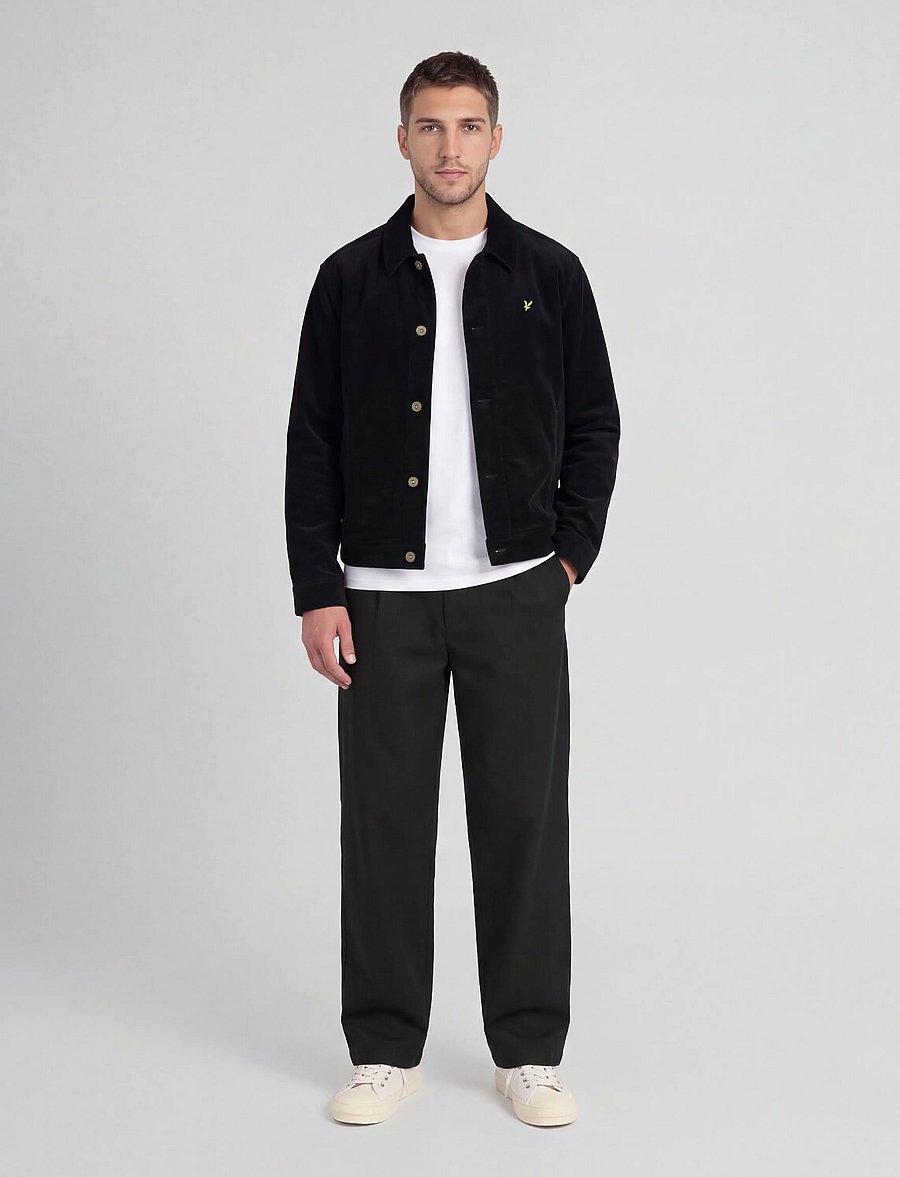Lyle & Scott - Cord Collared Jacket - herbstjacken - jet black - 3