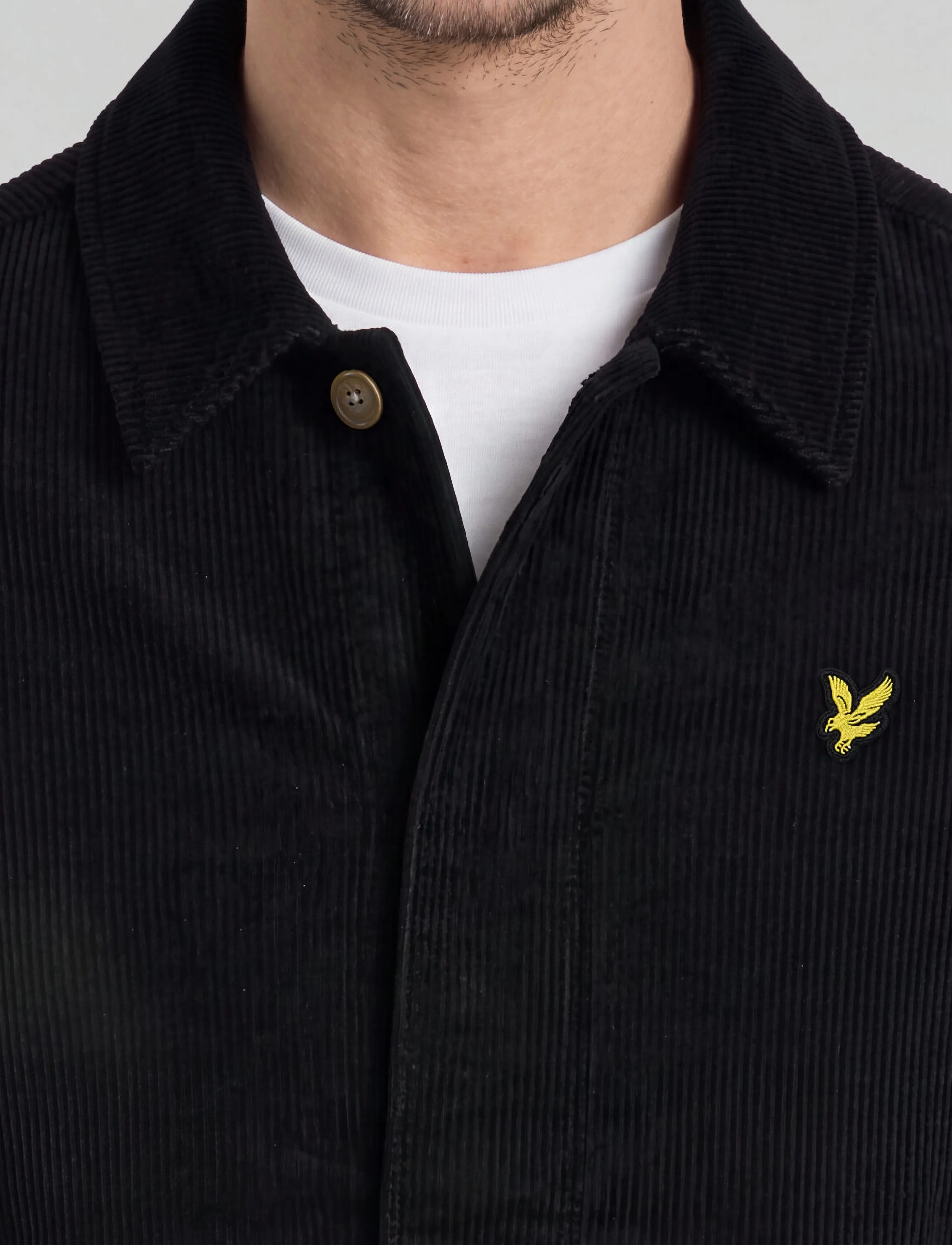 Lyle & Scott - Cord Collared Jacket - herbstjacken - jet black - 4