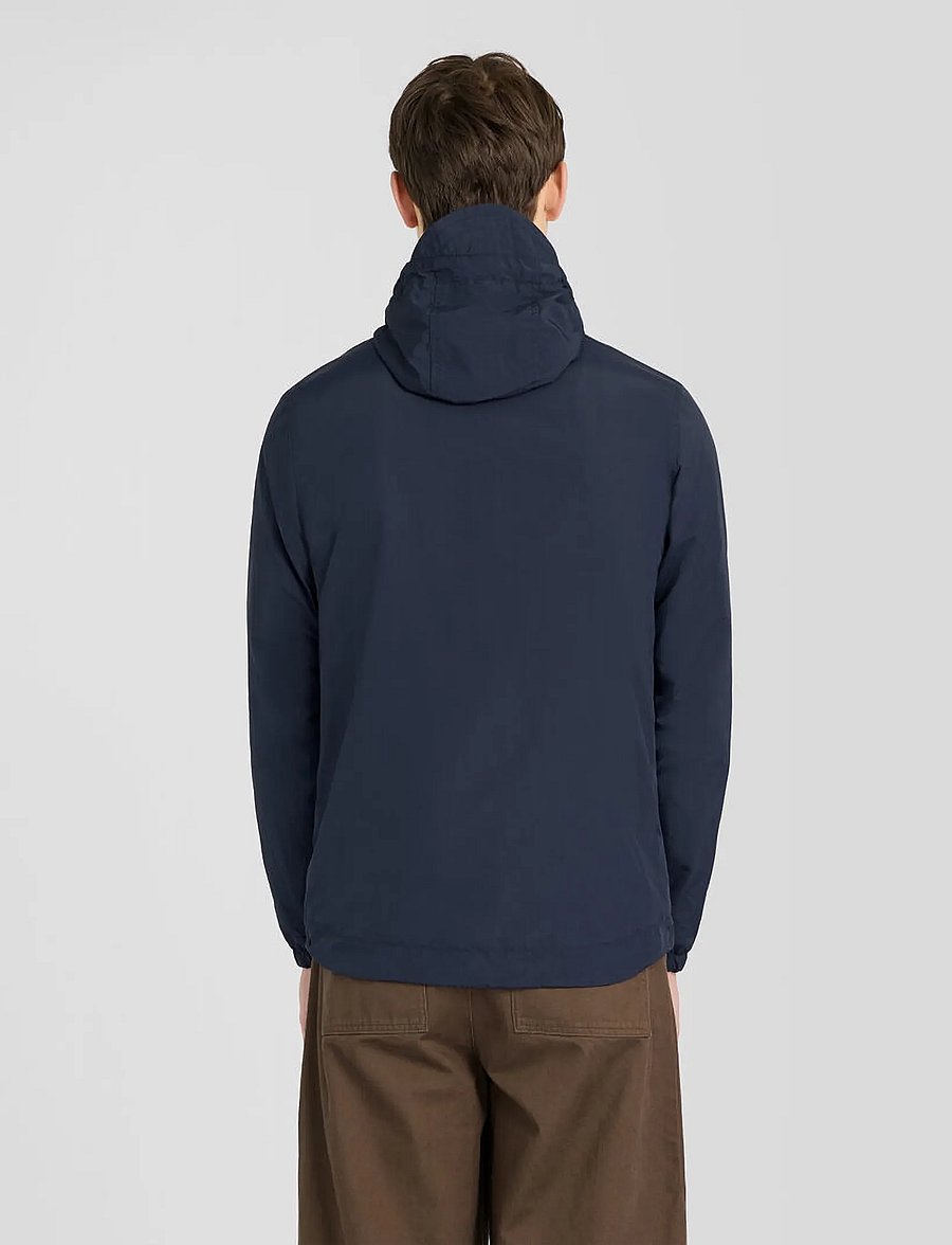 Lyle & Scott - Contrast Zip Through Hooded Jacket - höstjackor - dark navy/white - 3