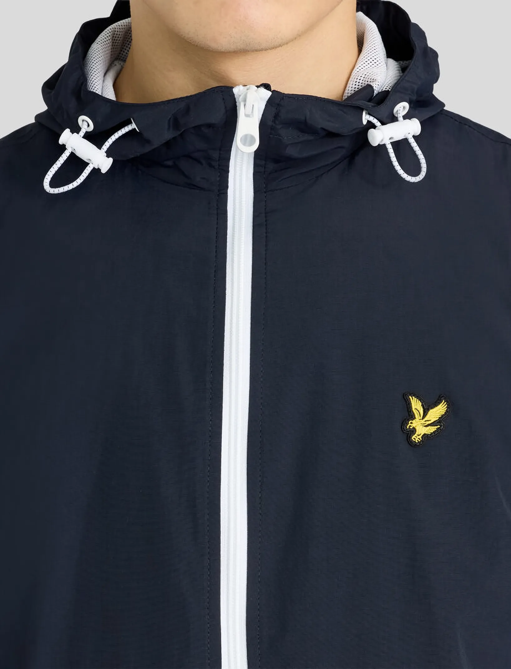 Lyle & Scott - Contrast Zip Through Hooded Jacket - höstjackor - dark navy/white - 5