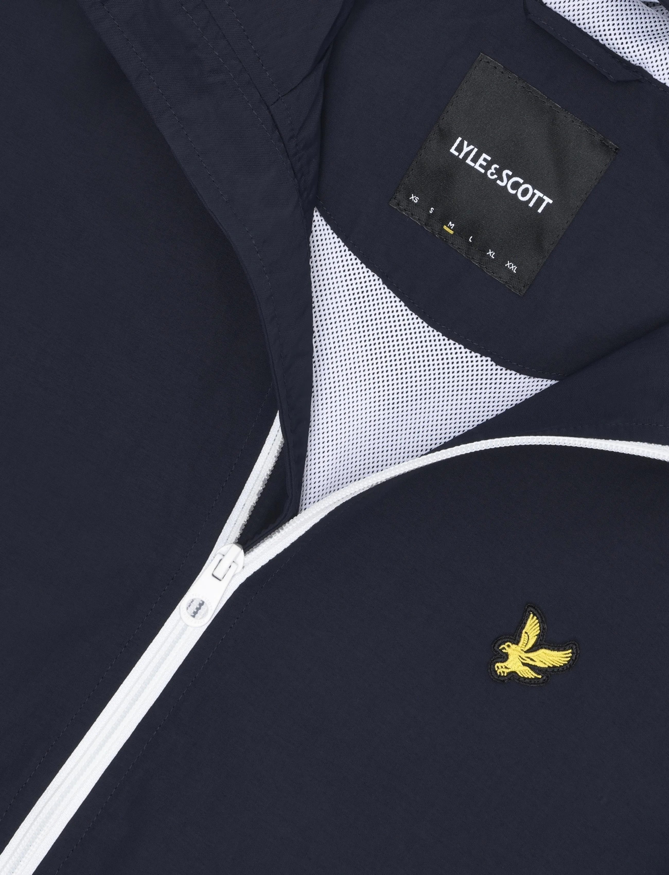 Lyle & Scott - Contrast Zip Through Hooded Jacket - kevadjoped - dark navy/white - 2