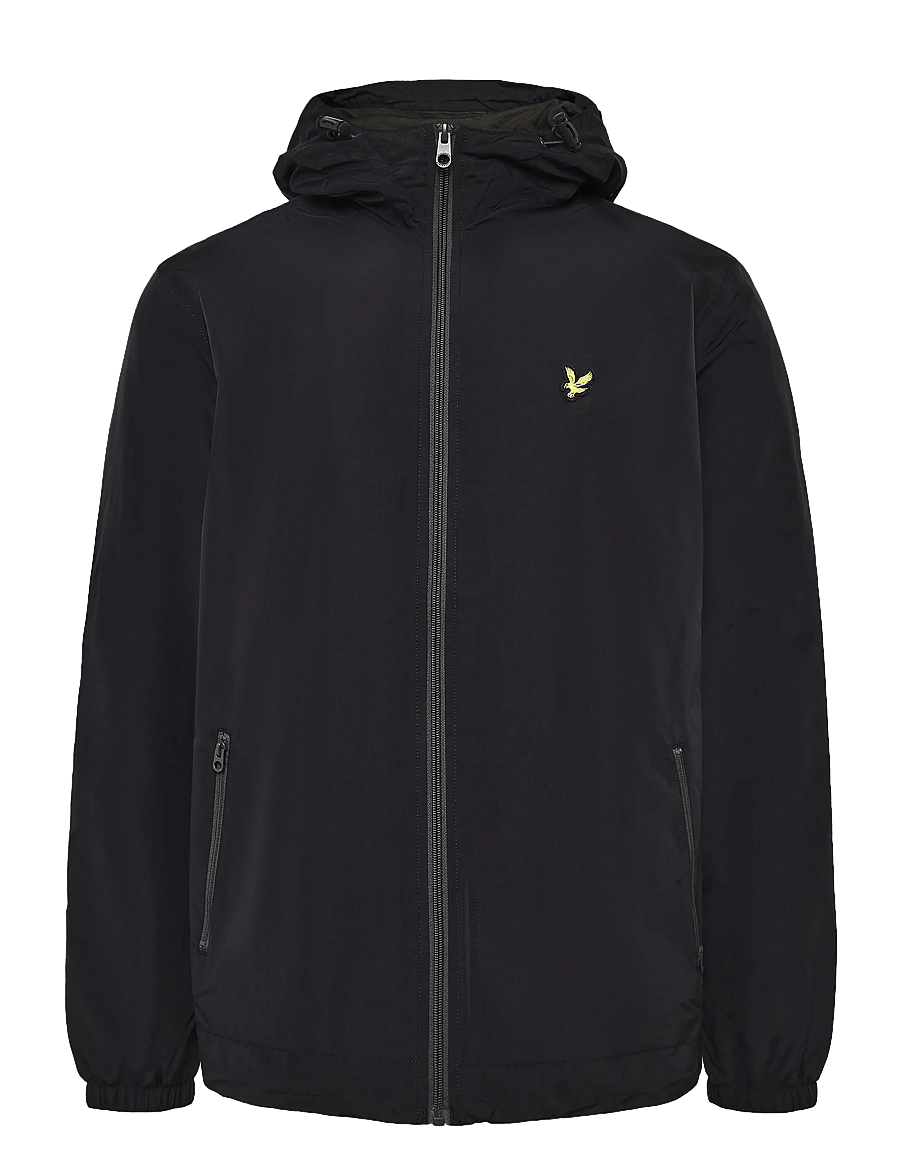 Lyle & Scott - Contrast Zip Through Hooded Jacket - kevadjoped - jet black/gunmetal - 0