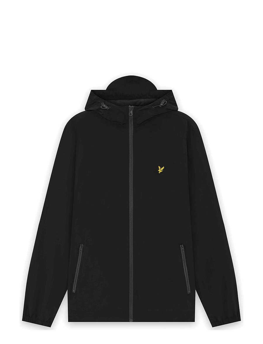 Lyle & Scott - Contrast Zip Through Hooded Jacket - frühlingsjacken - jet black/gunmetal - 0