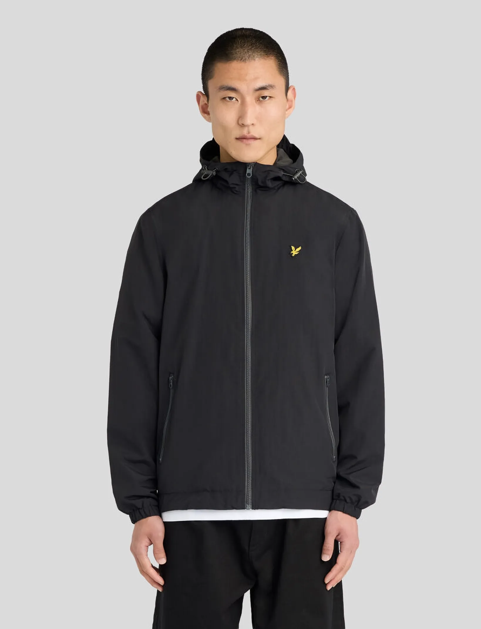 Lyle & Scott Contrast Zip Through Hooded Jacket - Jackor - JET BLACK/GUNMETAL / black