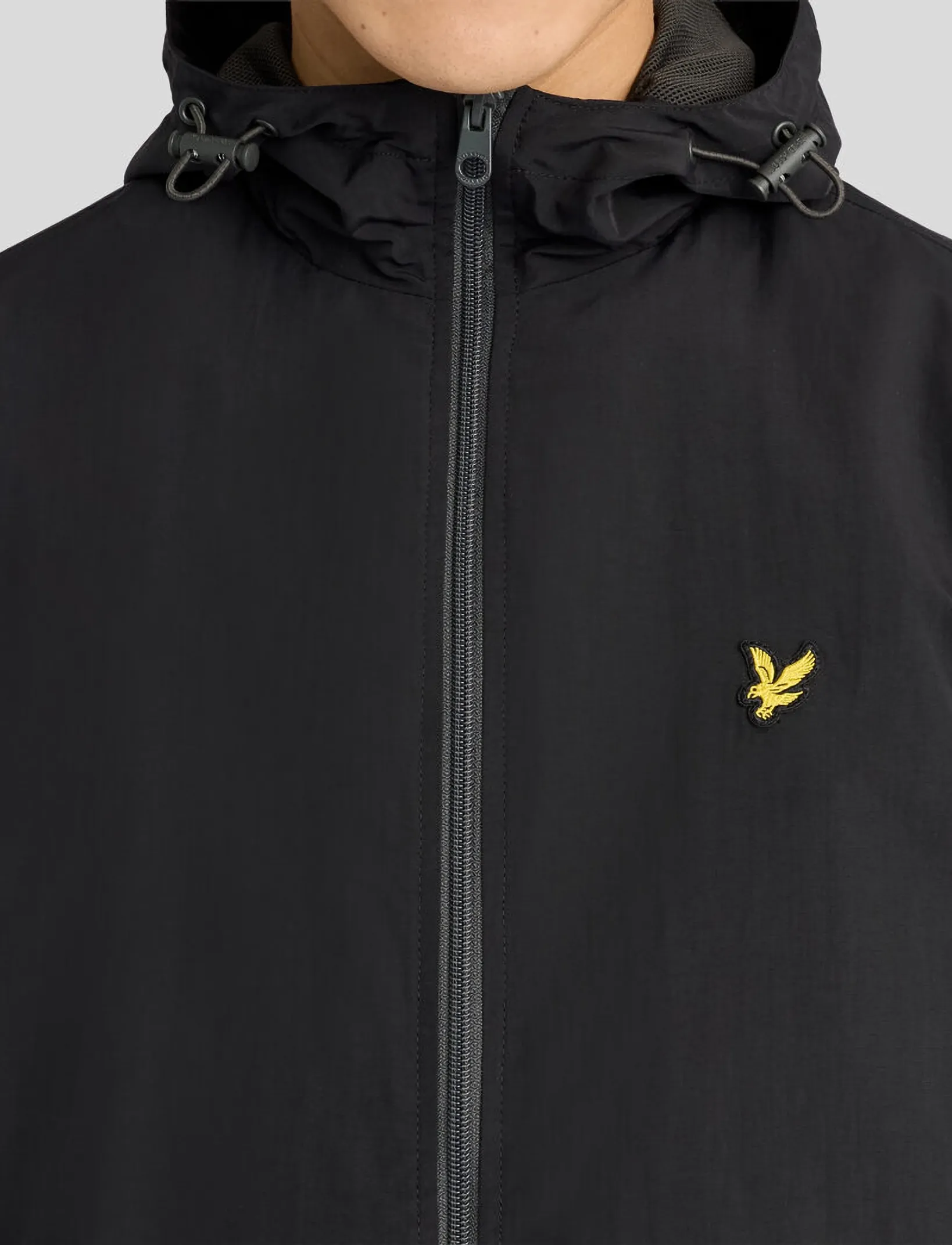 Lyle & Scott - Contrast Zip Through Hooded Jacket - höstjackor - jet black/gunmetal - 5