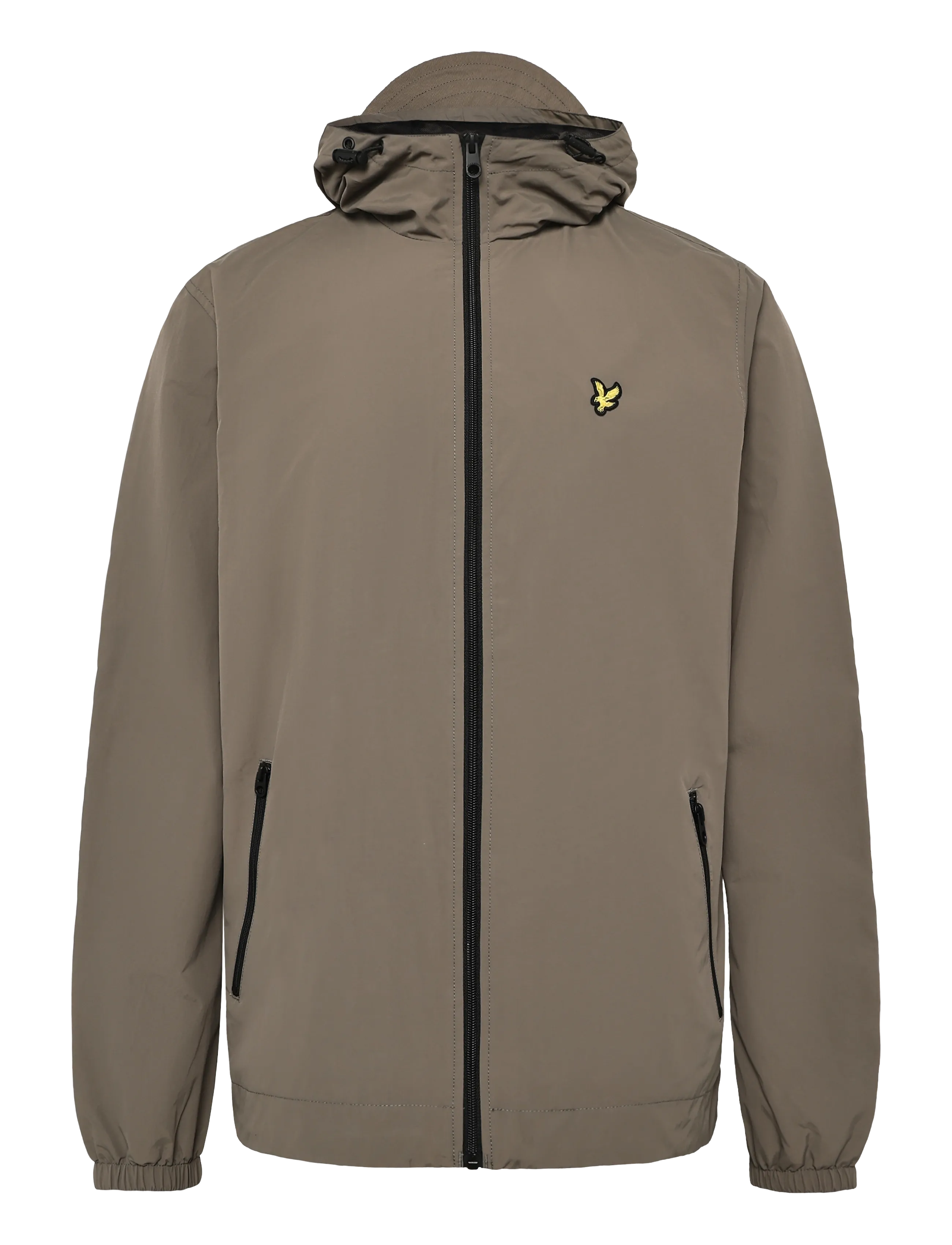 Lyle & Scott Contrast Zip Through Hooded Jacket - Spring jackets - KHAKI ASH/JET BLACK / khaki/green