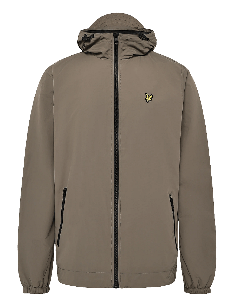 Lyle & Scott - Contrast Zip Through Hooded Jacket - herbstjacken - khaki ash/jet black - 0