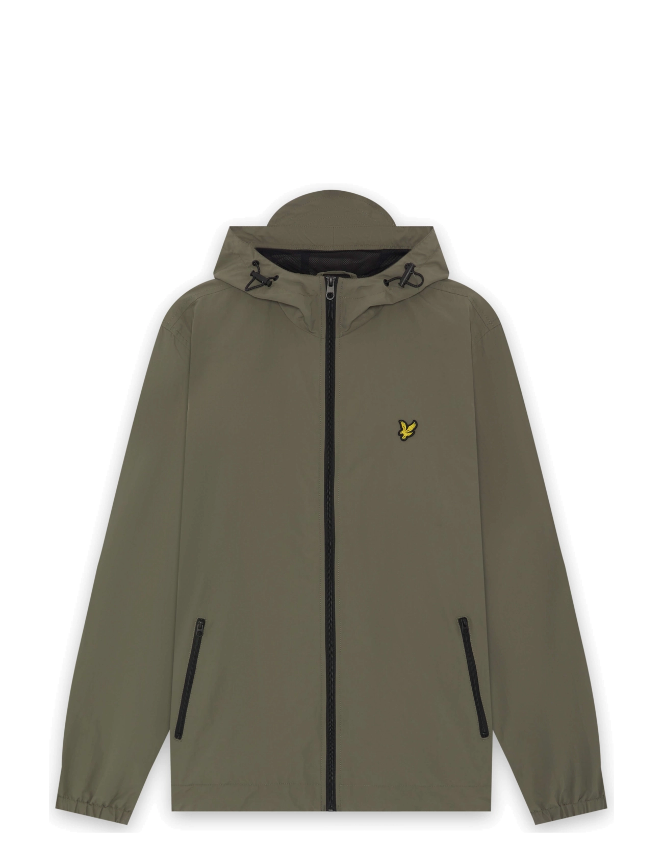 Lyle & Scott Contrast Zip Through Hooded Jacket - Spring jackets - KHAKI ASH/JET BLACK / khaki/green