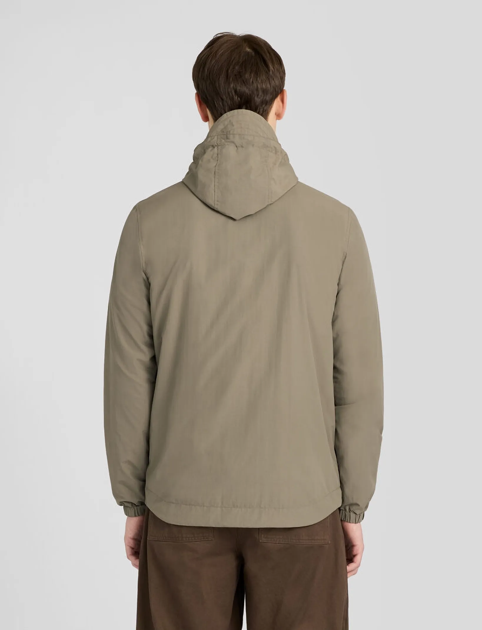 Lyle & Scott - Contrast Zip Through Hooded Jacket - syystakit - khaki ash/jet black - 3