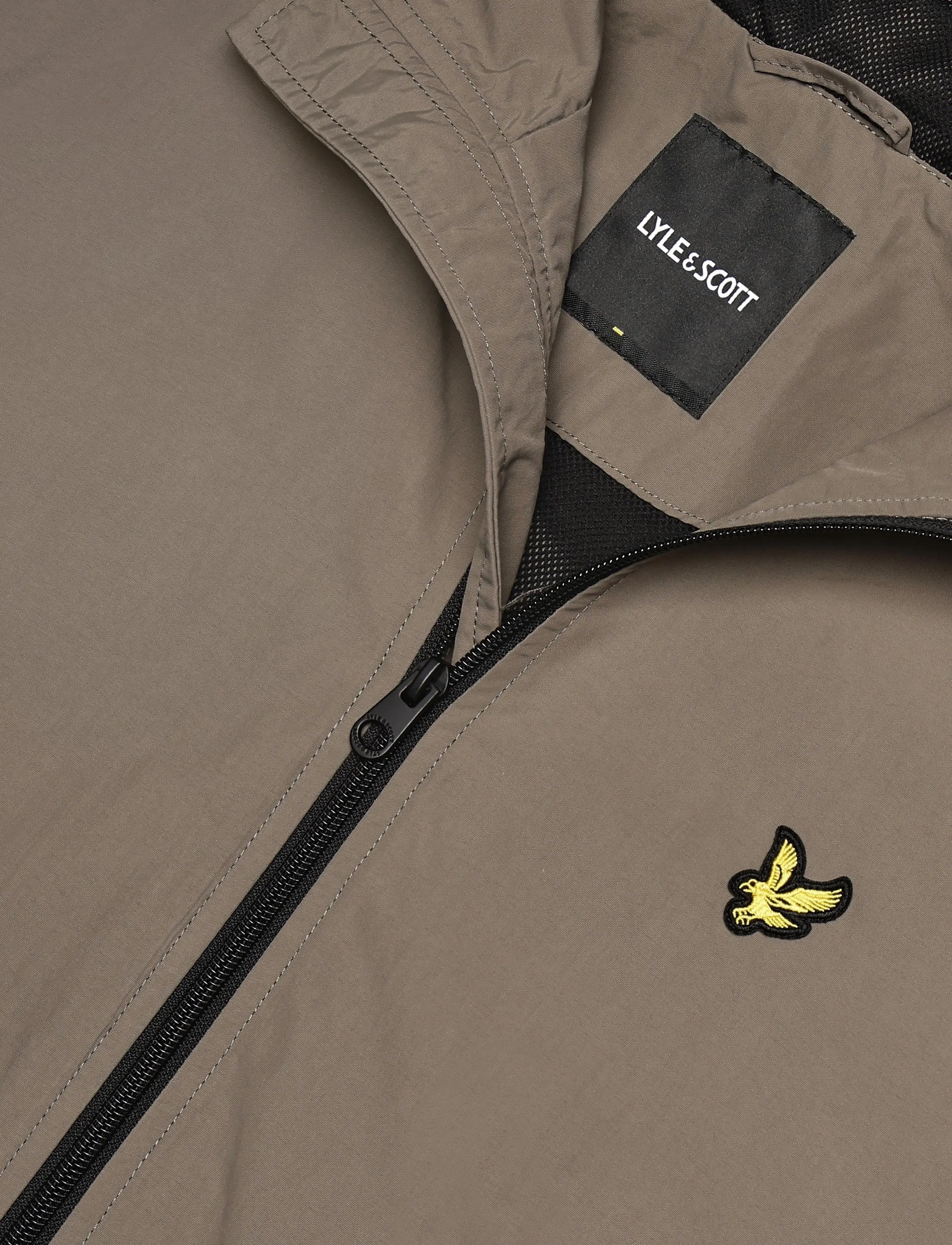 Lyle & Scott - Contrast Zip Through Hooded Jacket - fall jackets - khaki ash/jet black - 2