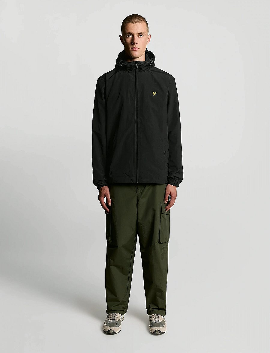Lyle & Scott - Zip Through Hooded Jacket - frühlingsjacken - jet black - 4