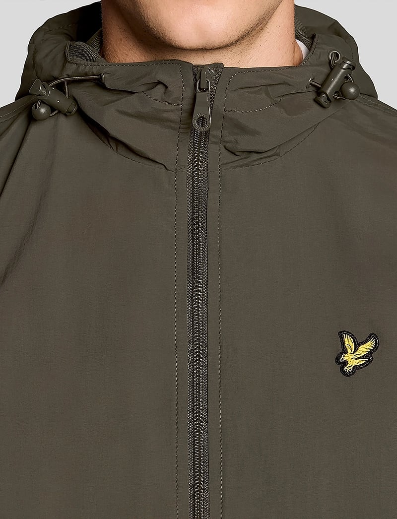 Lyle & Scott - Zip Through Hooded Jacket - forårsjakker - w485 olive - 4