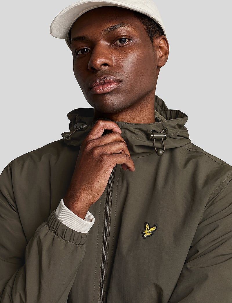 Lyle & Scott - Zip Through Hooded Jacket - forårsjakker - w485 olive - 5