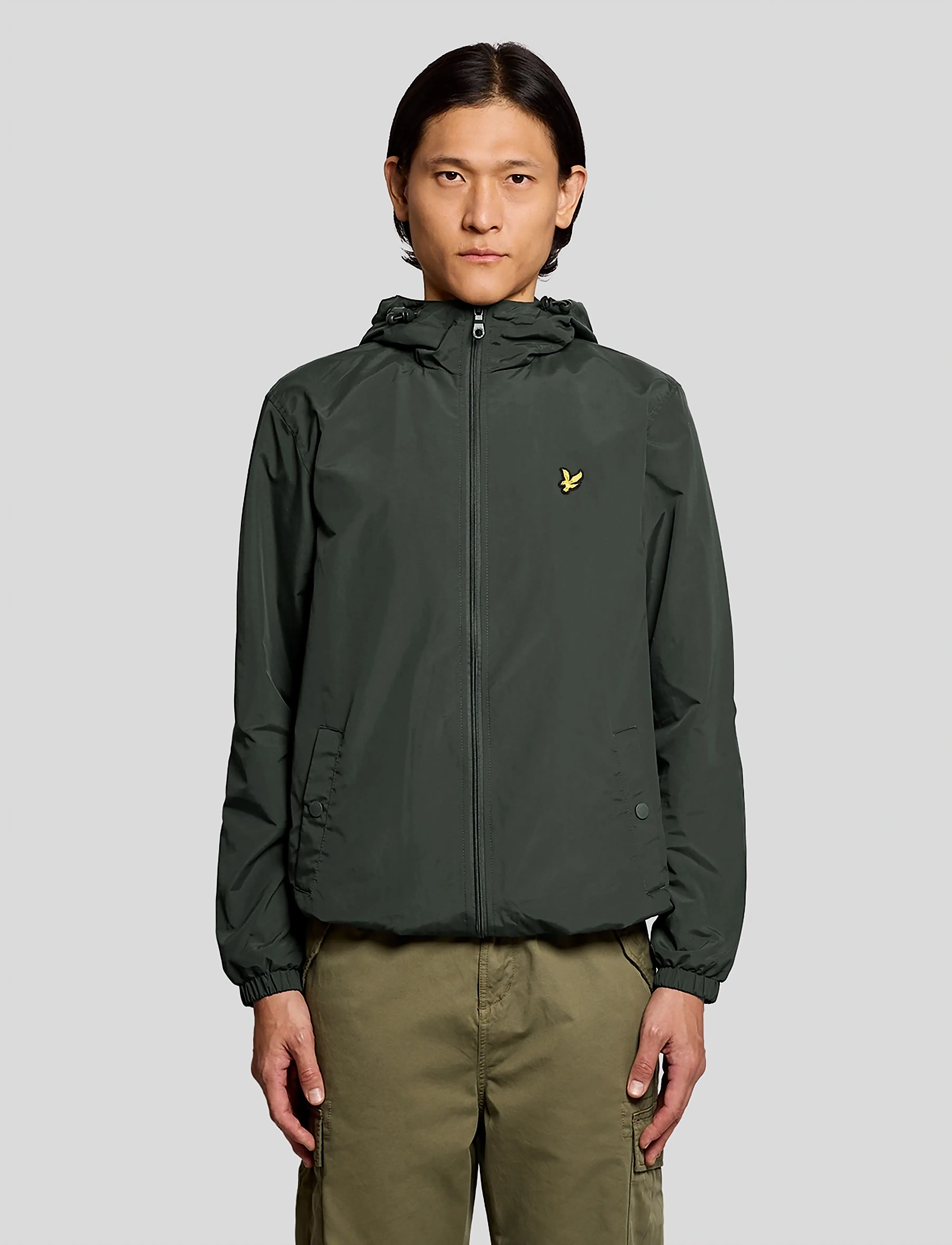 Lyle & Scott Zip Through Hooded Jacket - Šiandienos super pasiūlymai - W635 GUNMETAL / black