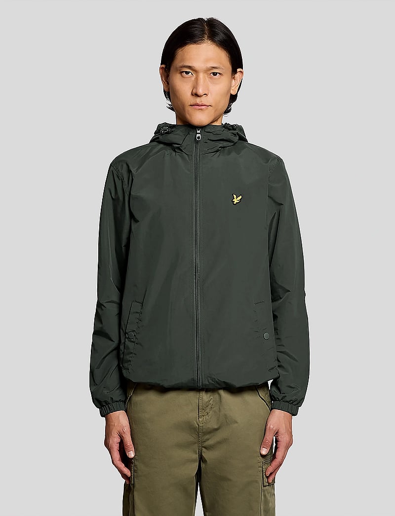 Lyle & Scott - Zip Through Hooded Jacket - vårjackor - w635 gunmetal - 0