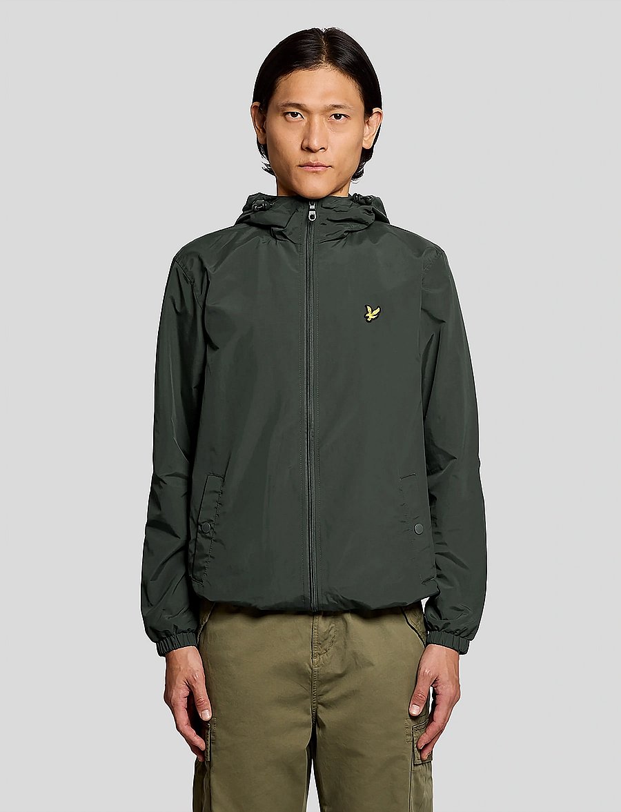 Lyle & Scott - Zip Through Hooded Jacket - frühlingsjacken - w635 gunmetal - 0