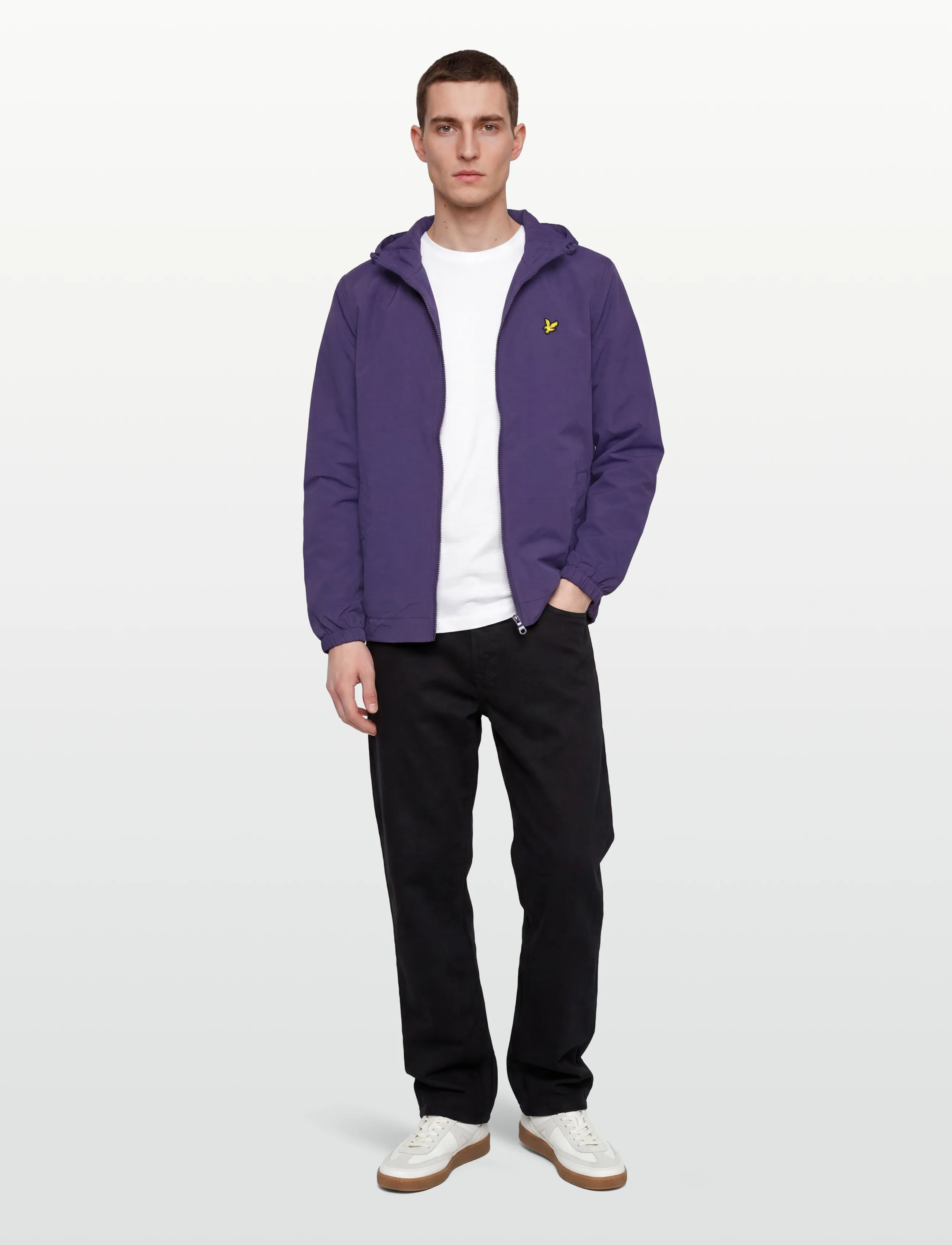 Lyle & Scott Zip Through Hooded Jacket, XL, Jackets, Lila - Light Männerswear