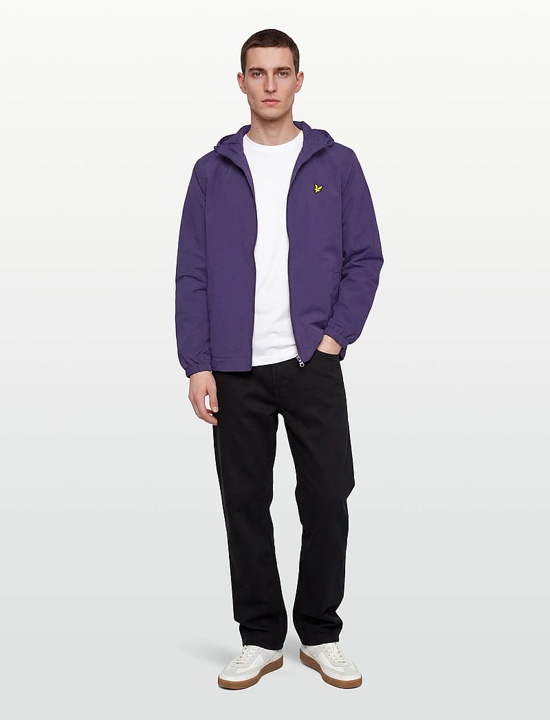 Lyle & Scott - Zip Through Hooded Jacket - forårsjakker - x568 deep indigo - 0