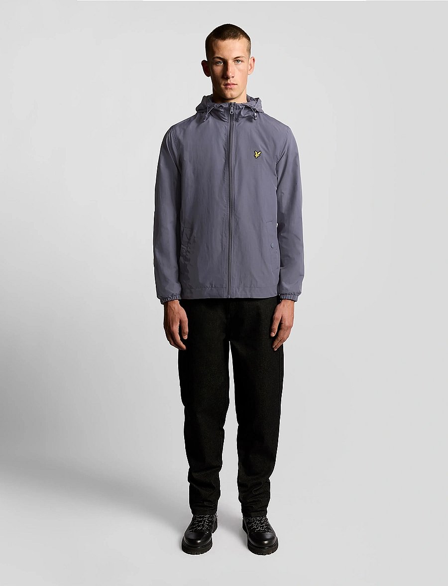 Lyle & Scott - Zip Through Hooded Jacket - vårjackor - x854 graystone - 4